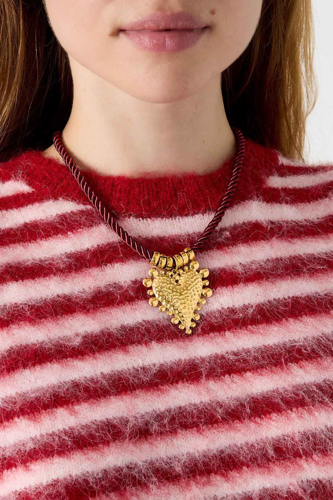 Gevlochten Ketting Met Hartje