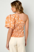 Elegante Bloemenprint Kortemouw Top