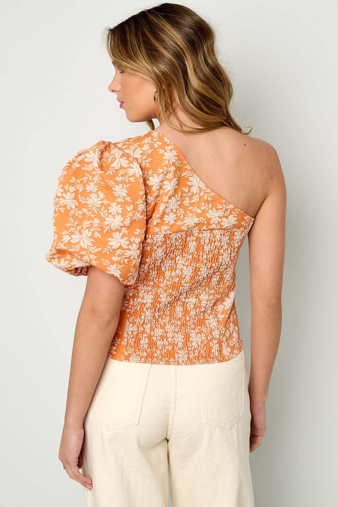 Elegante Bloemenprint Kortemouw Top