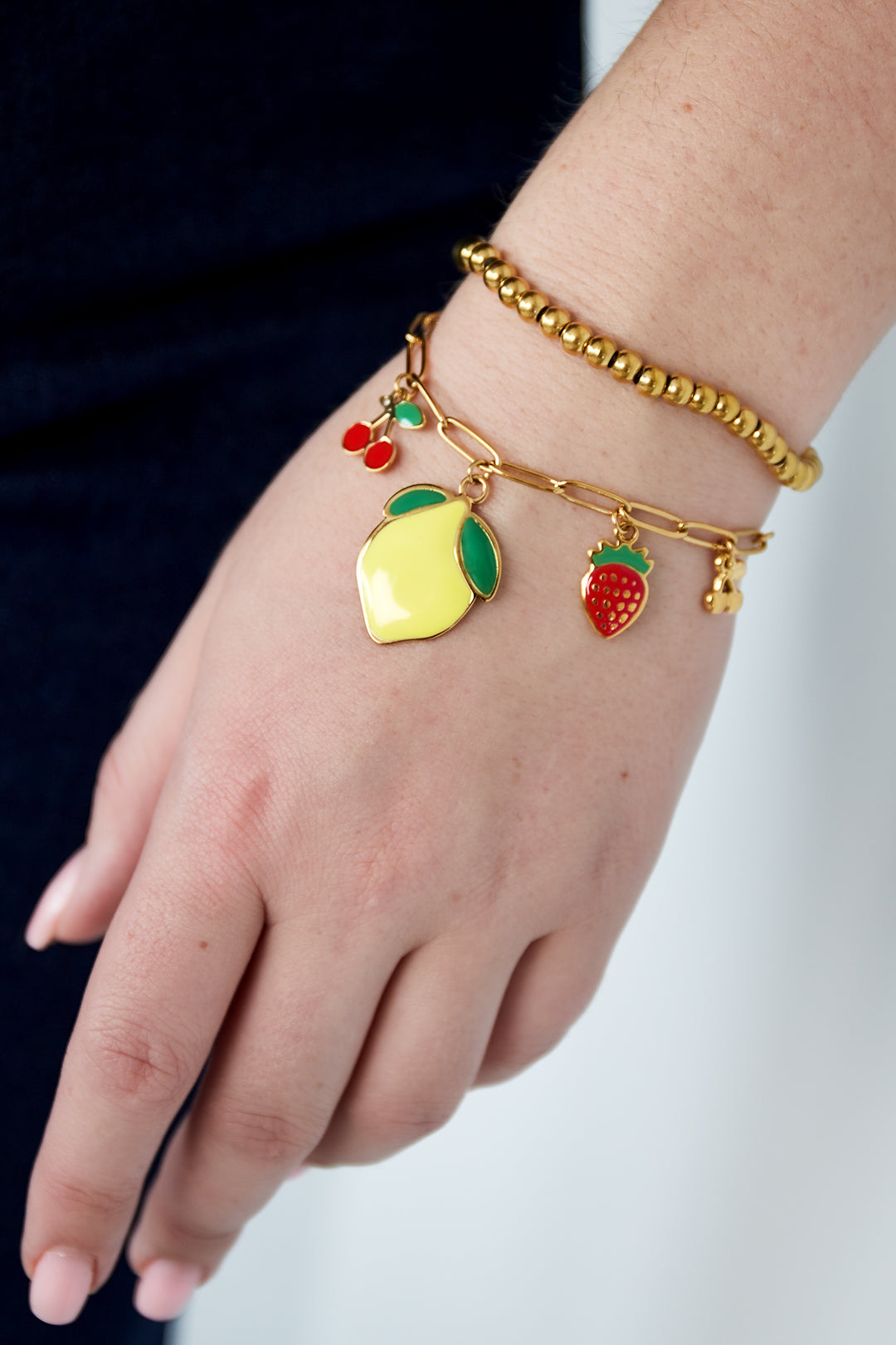 Elegante 14K Verguld Fruit Charme Armband