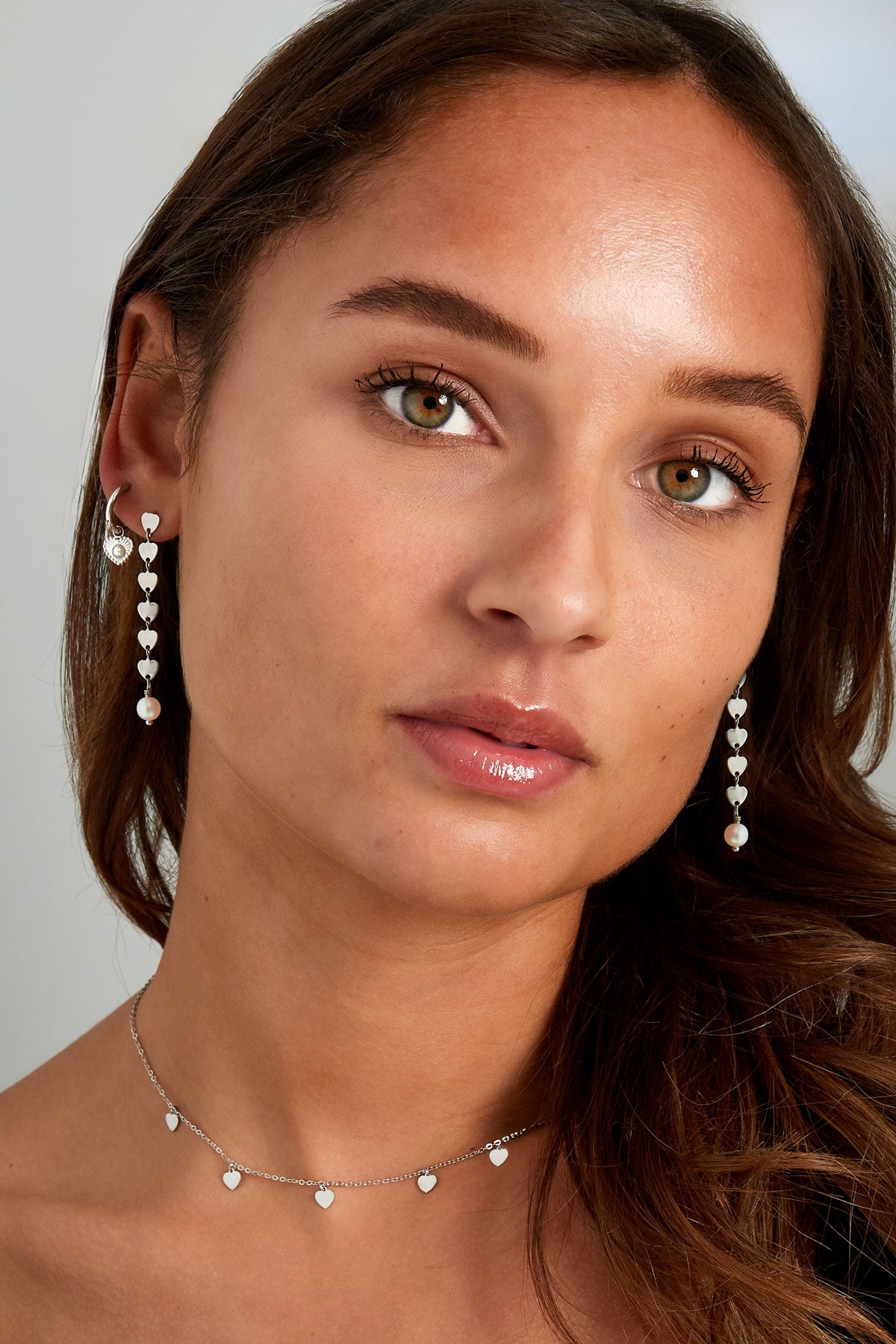 Simpele Ketting Met Hartjes Hangers