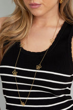 Lange Ketting Met Bloemen Bedels