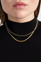 Flat And Chain Double Ketting