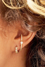 Ster Strass Hoepel Oorbellen