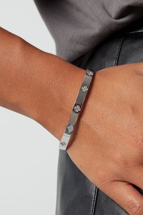 Armband Met Klavers En Steentjes