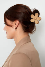 Effen kleur Matte Madeliefje Bloem Haarklem 