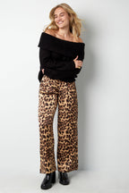 Recycled Polyester Blend Truien Off-Shoulder
