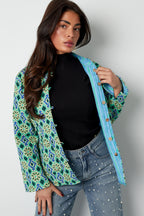 Boho Stijlvol Groen Rayon Jasje
