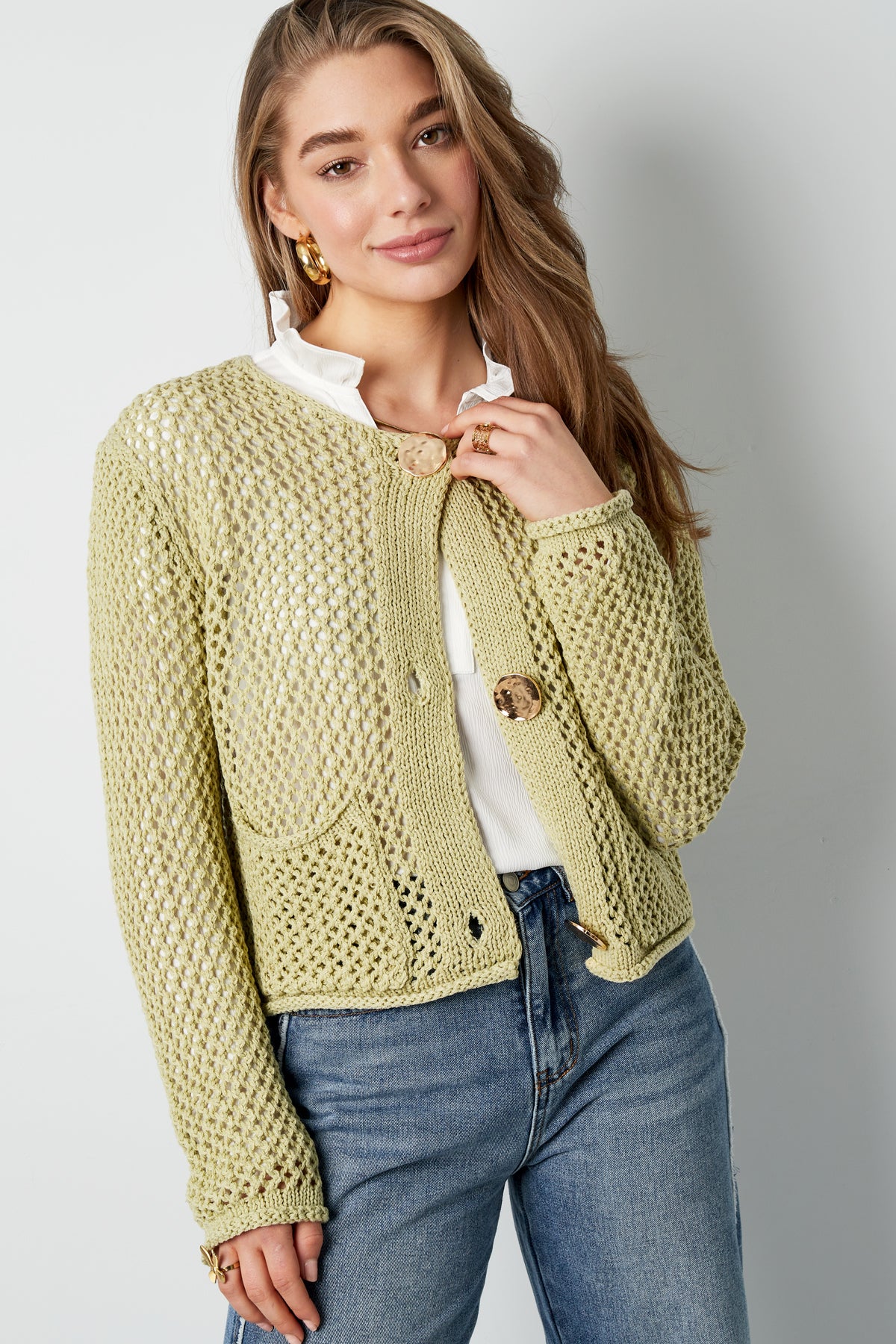 Gebreide Vrouwen Cardigan Open Voorkant Haakpatroon
