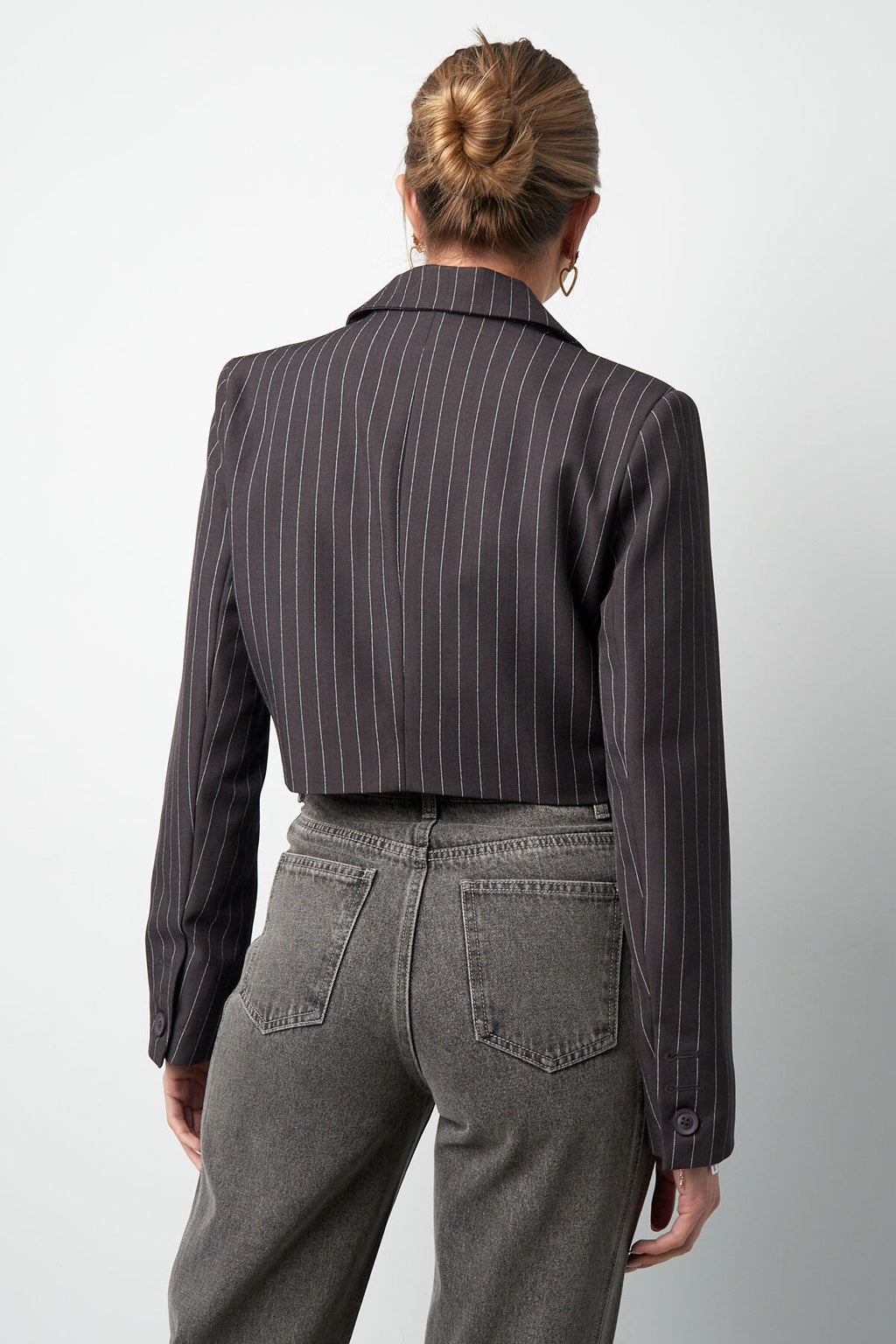 Polyester Cotton Blend Vrouwen Suit Set Conservatief Strepen