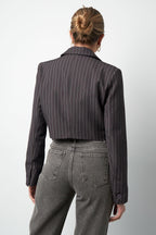 Polyester Cotton Blend Vrouwen Suit Set Conservatief Strepen
