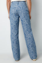 Vrouwen Rechte Broek Casual Bloemenprint