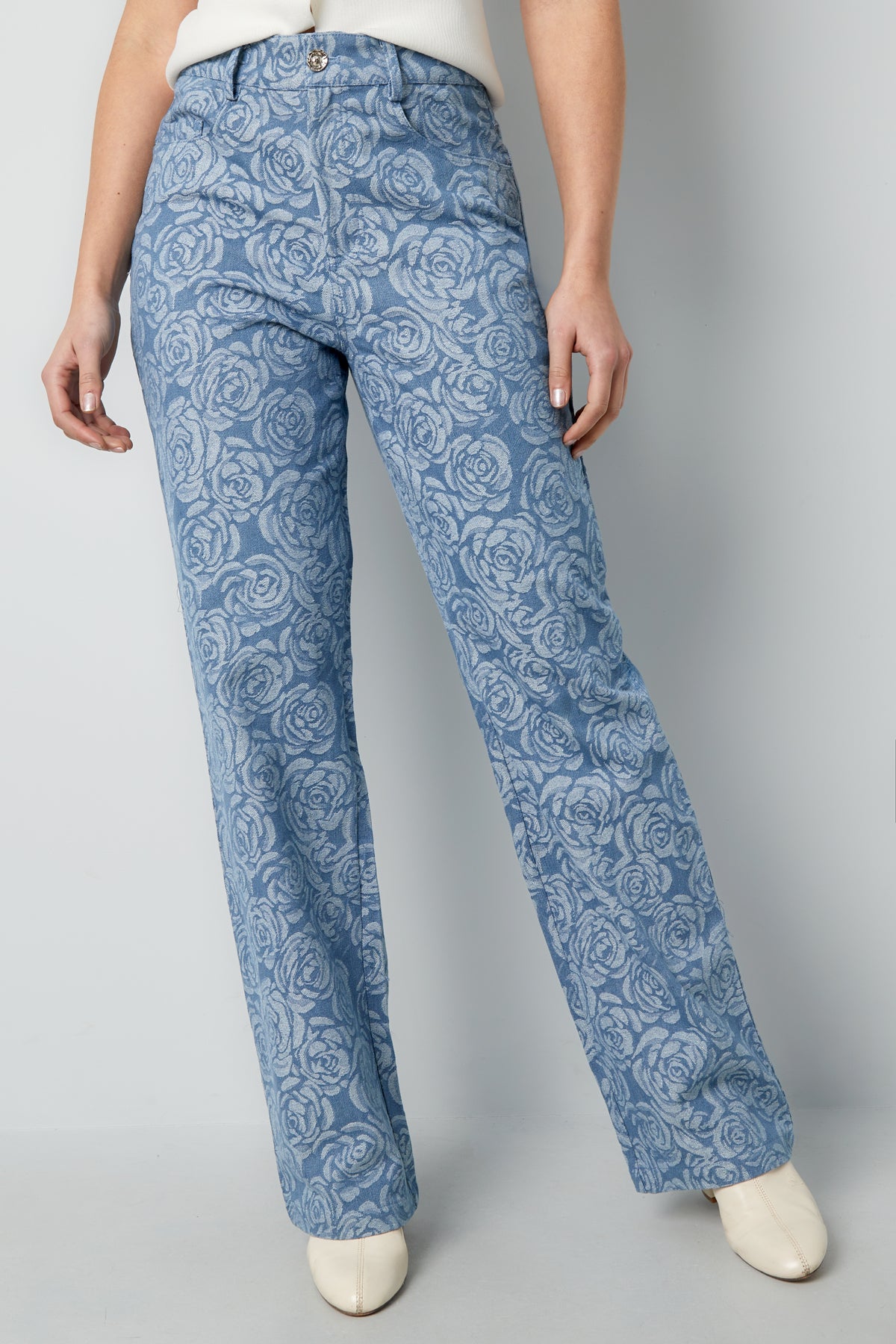 Vrouwen Rechte Broek Casual Bloemenprint