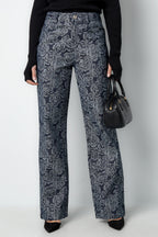 Vrouwen Rechte Broek Casual Bloemenprint