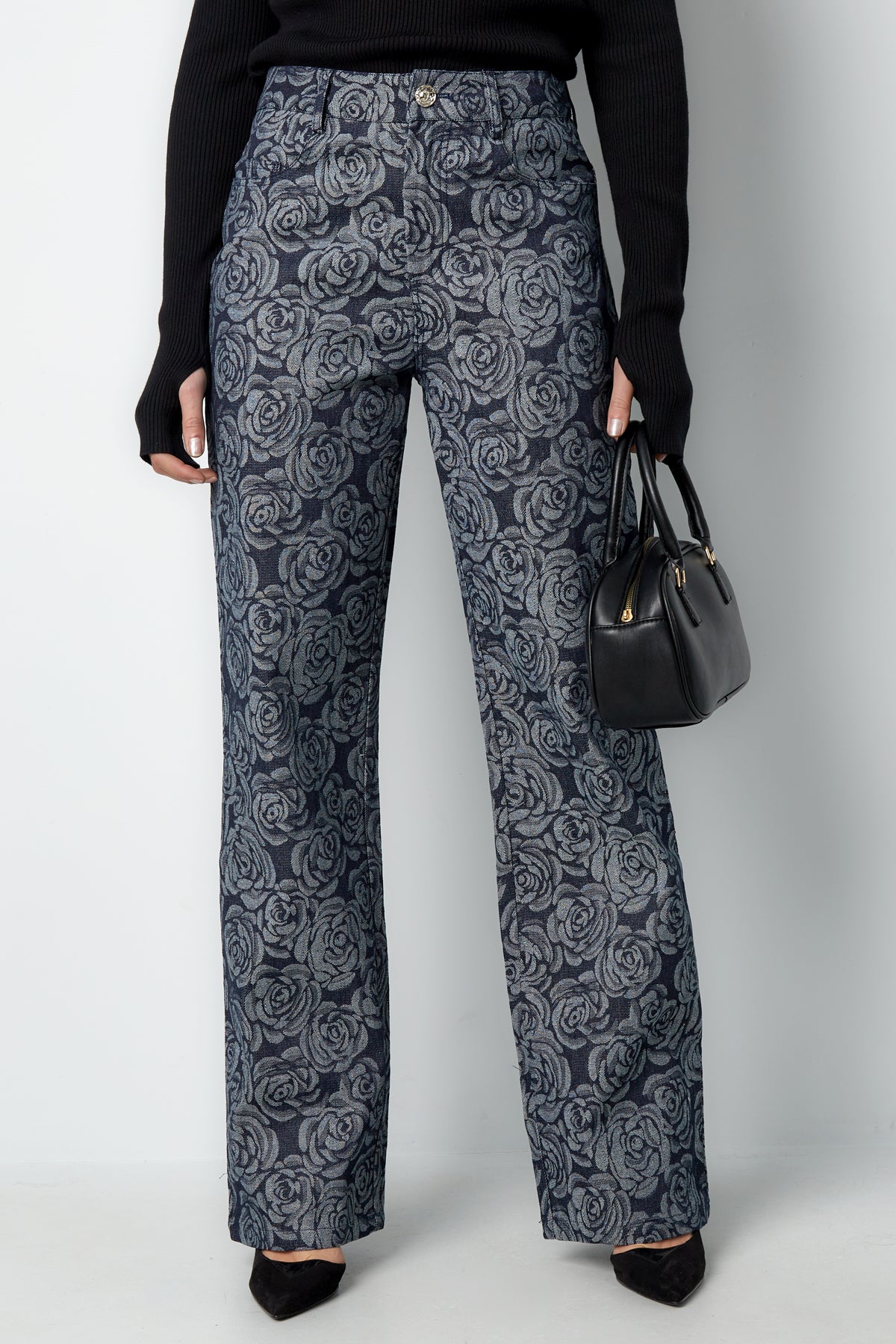 Vrouwen Rechte Broek Casual Bloemenprint