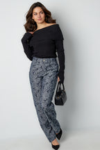 Vrouwen Rechte Broek Casual Bloemenprint