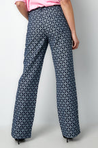 Vrouwen Rechte Broek Geometrisch Patroon
