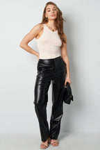 Mouwloze Body High Neck Form-Fitting