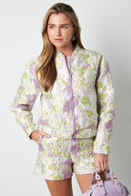 Korte Jas Bloemenprint Sportief