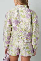 Korte Jas Bloemenprint Sportief