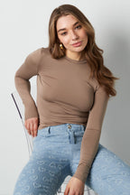 Lange Mouw Top Bodycon Fit