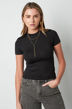 Korte Mouw Top Gepaste Bodycon