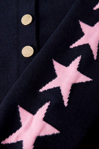 Gebreide Cardigan Vrouwen Kort Model Sterrenpatroon