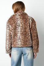 Dames Jas Luipaardprint Warm en Comfortabel
