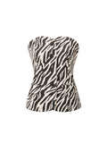 Mouwloze Top Zebra Print Knopvoorkant