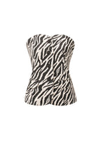 Mouwloze Top Zebra Print Knopvoorkant