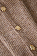 Gebreide Polyestervezel Vrouwen Trui Met Schildkraag Casual Effen Kleur