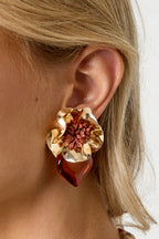 Elegante Bloemhart Oorbellen
