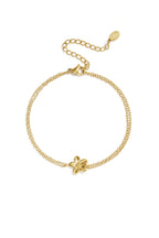 Armbandje Met Dubbele Ketting En Bloemetje