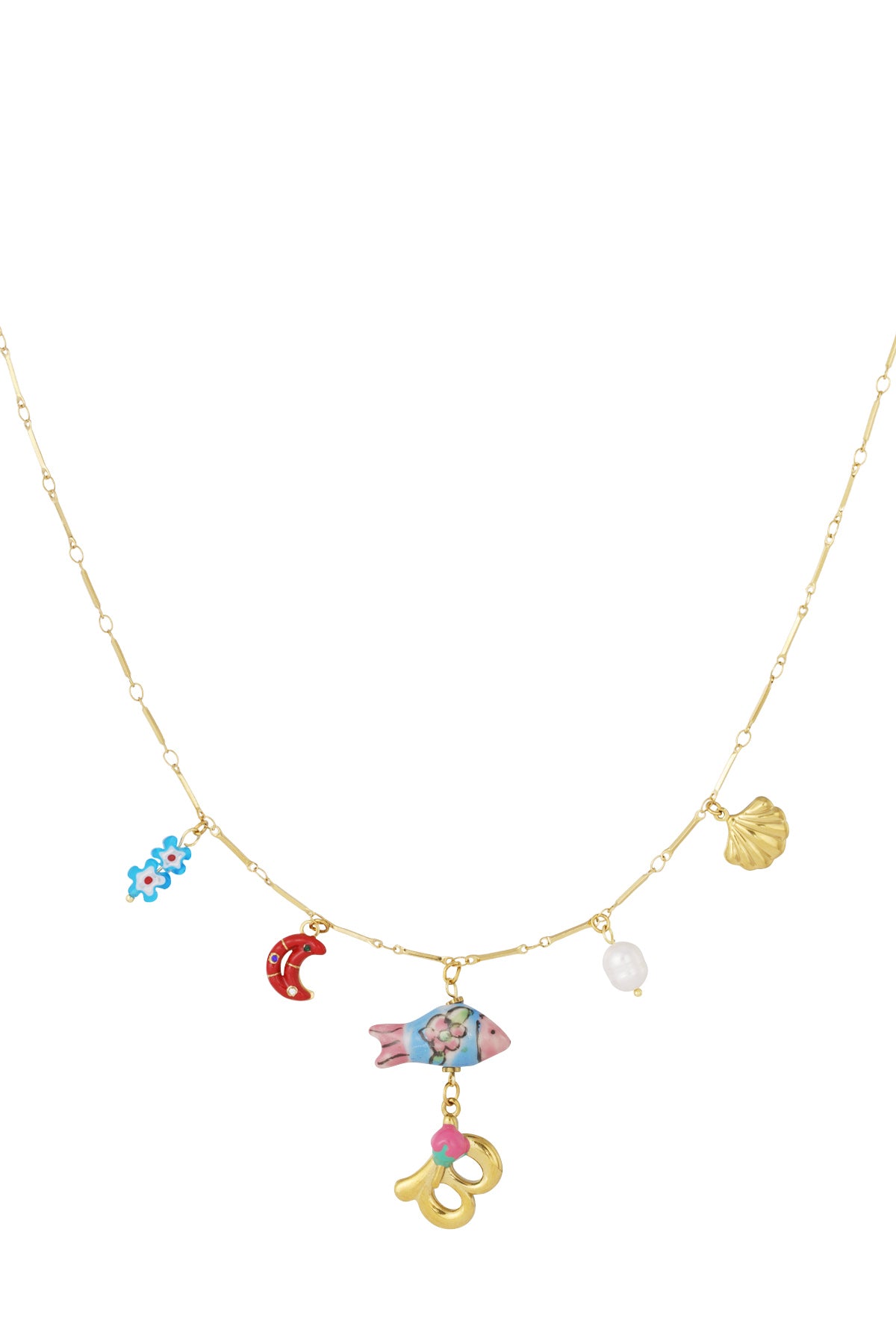 Happy Initials Ketting Met Bedels