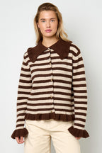 Gebreide Cardigan Casual Strepen