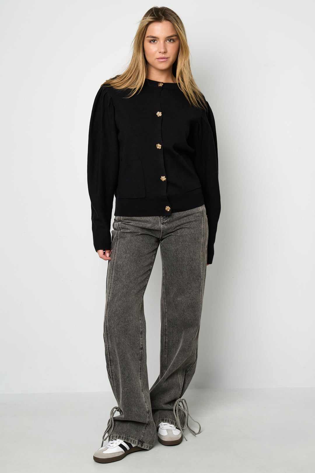 Gebreide Cardigan Casual Solide Kleur