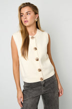 Gebreide Vest Casual Solide Kleur