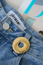 Broche Haarspeld Cirkel Met Streepjespatroon