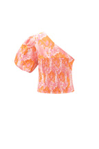 Geweven Vrouwen Eén-Schouder Top Elegant Bloemenprint