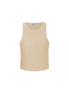 Gebreide Nylon Mouwloze Top 