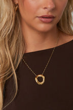 Elegante Stalen Cirkel Hangertje Halsketting