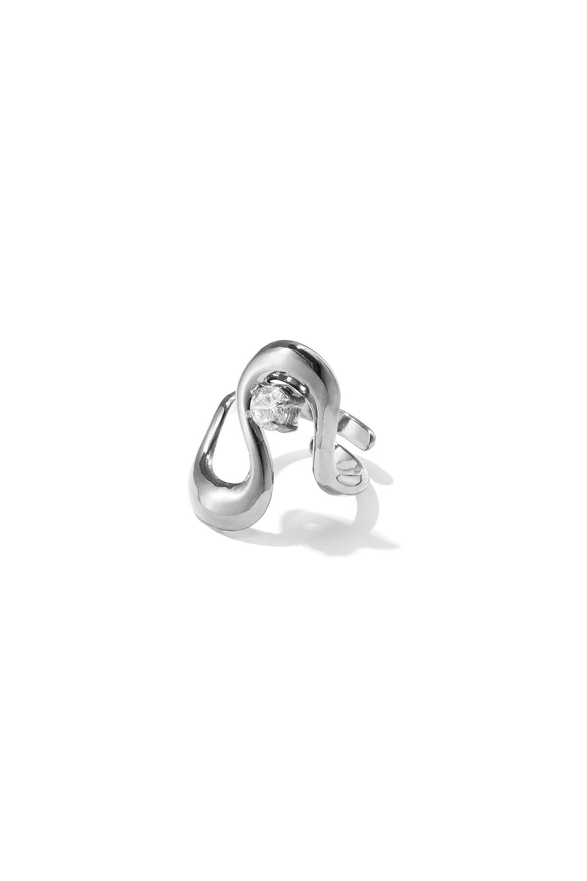 Elegante, Verstelbare Ring Met Strasssteentjes