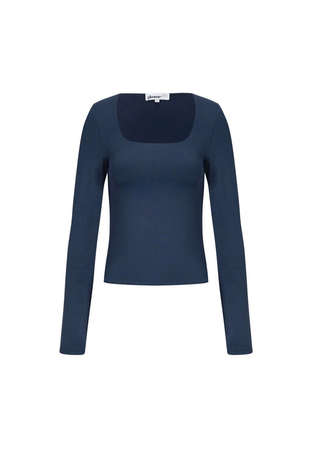 Gebreide Nylon Lange Mouw Top 
