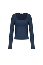 Gebreide Nylon Lange Mouw Top 