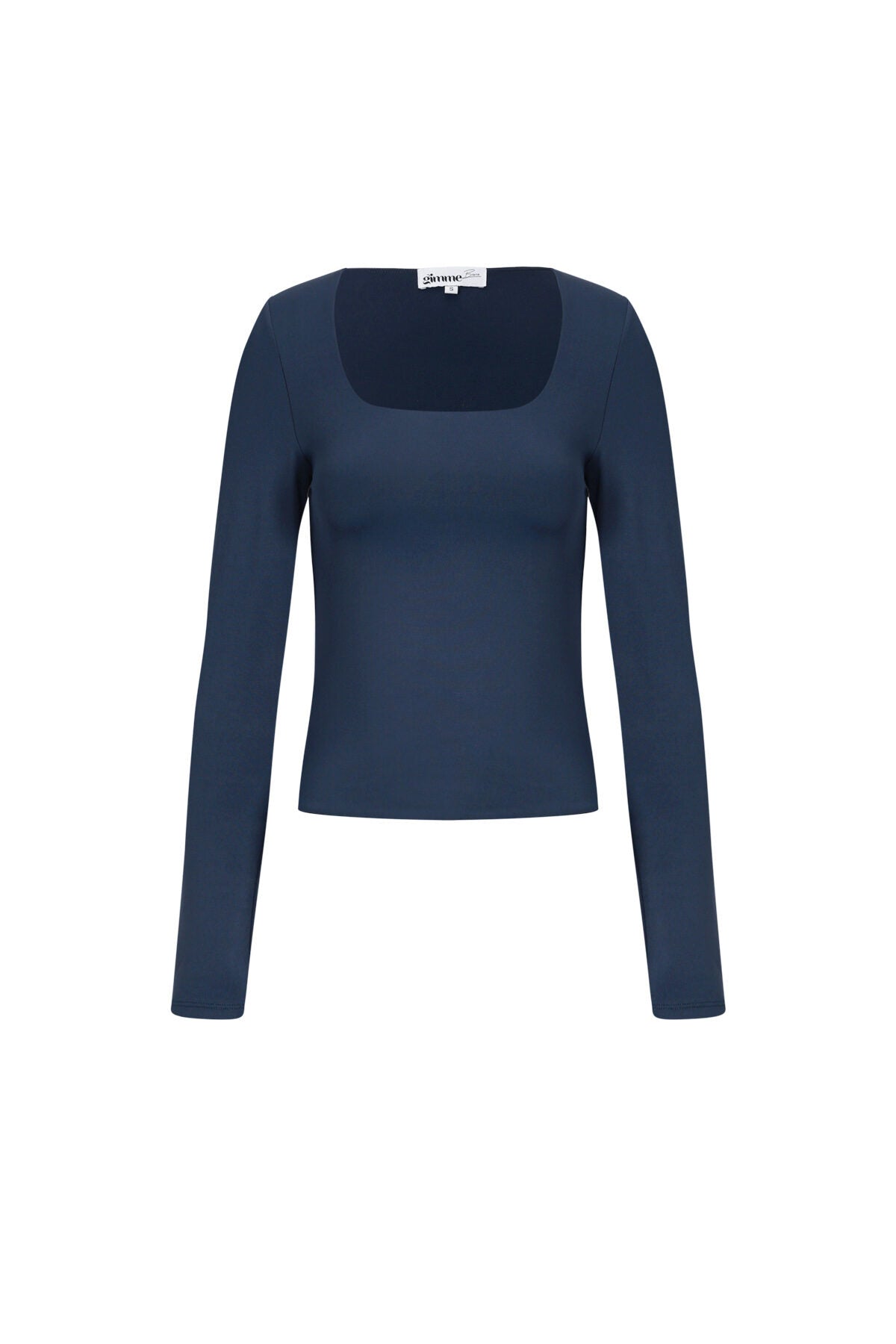 Gebreide Nylon Lange Mouw Top 
