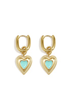Oorbellen Met Gekleurde Hart Charm