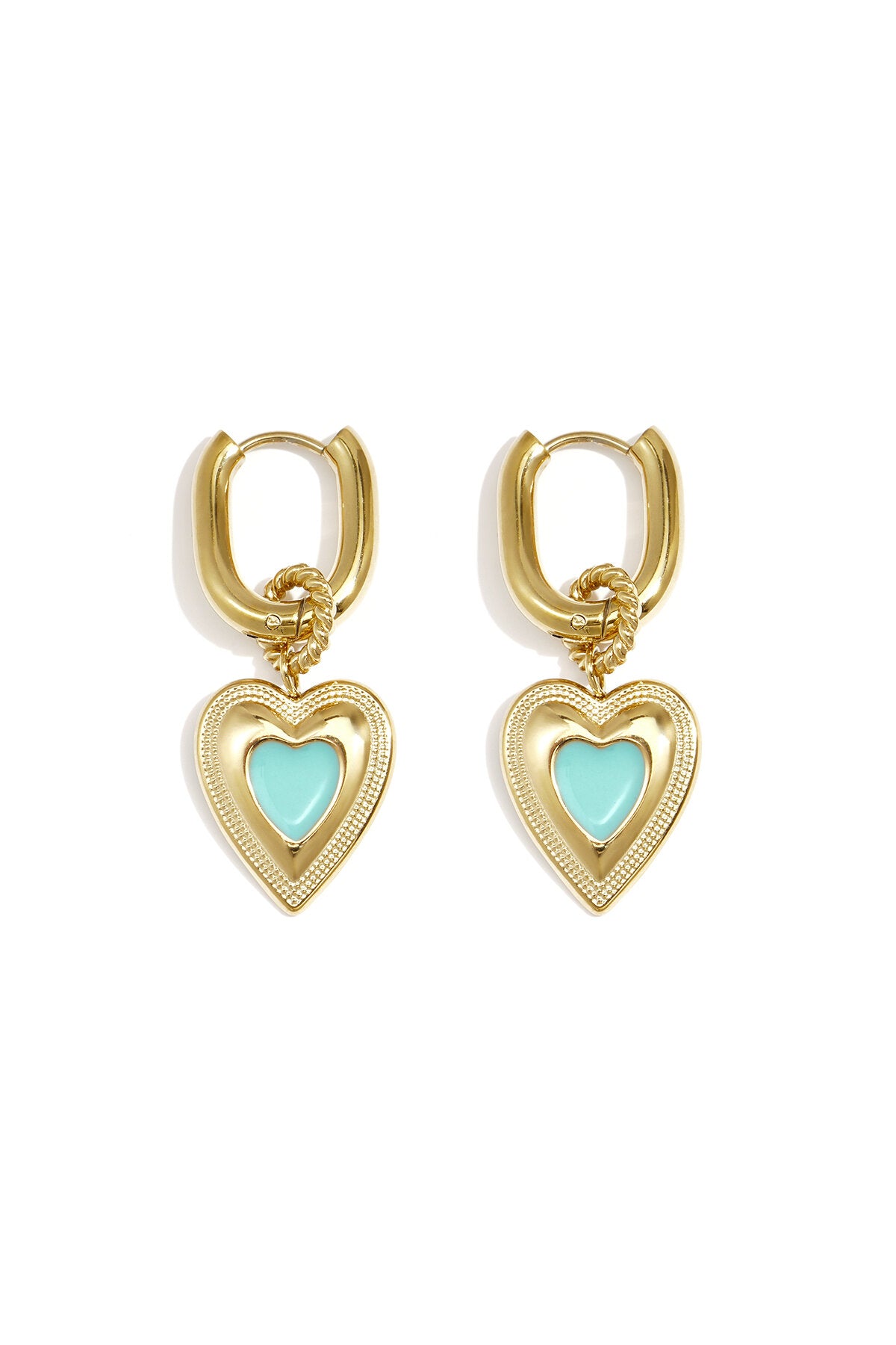 Oorbellen Met Gekleurde Hart Charm