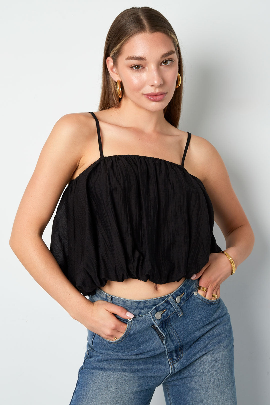 Mouwloze Top Solide Kleur