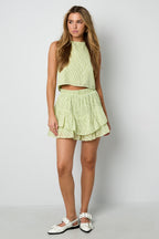 Geweven Polyestervezel Vrouwen Mouwloze Tops 