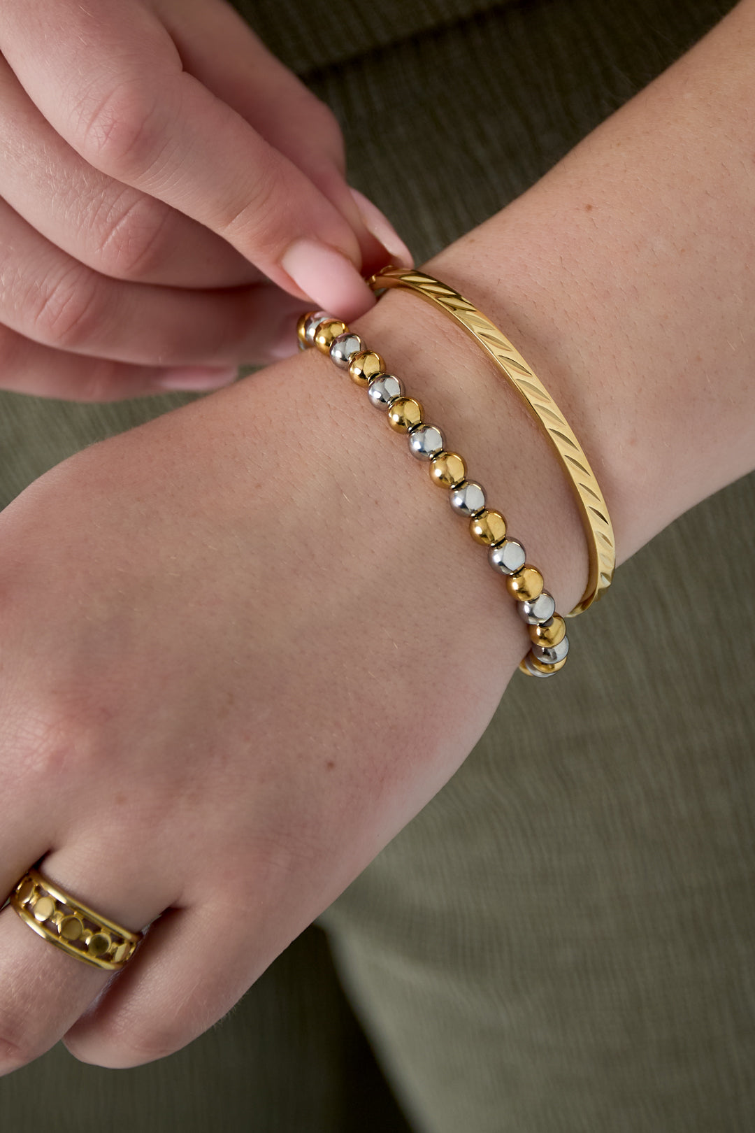 Eenvoud En Elegante Staal Armband